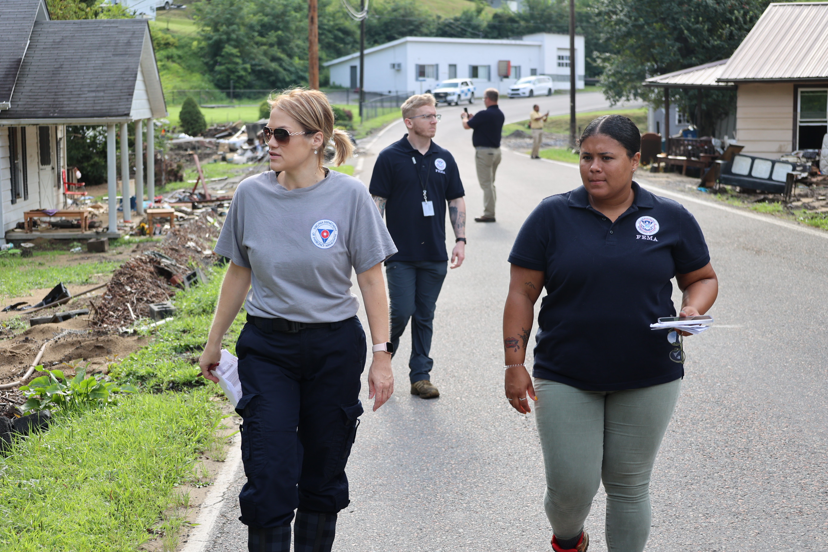 @VDEM VDEM and FEMA teams assess flood damages in Buchanan County, Virginia. Photo courtesy of @VDEM on X.